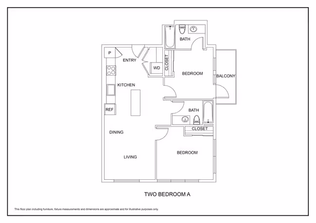 Two Bed 309 floor plan
